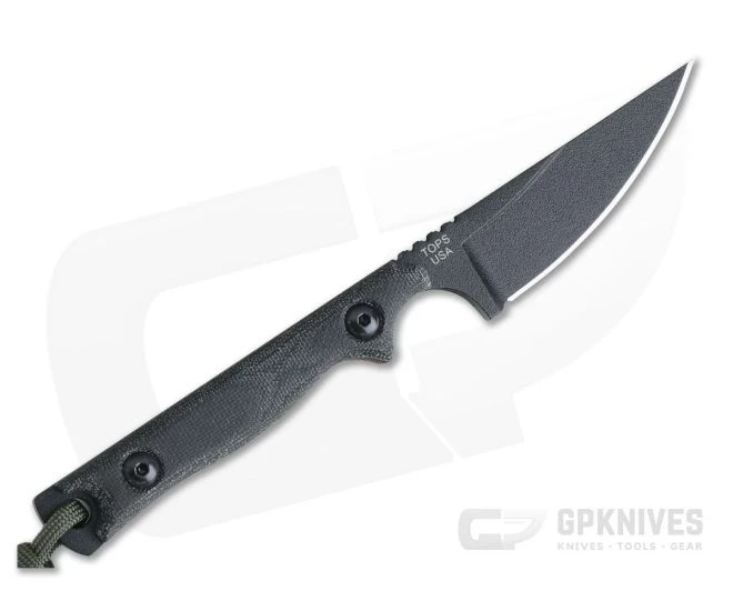 TOPS Knives Street Scalpel 2.0 Black Canvas Micarta EDC Fixed Blade SSS-02 - Image 3