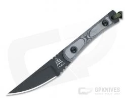 TOPS Knives Street Scalpel Black 1095 Linen Micarta EDC Fixed Blade SSS07