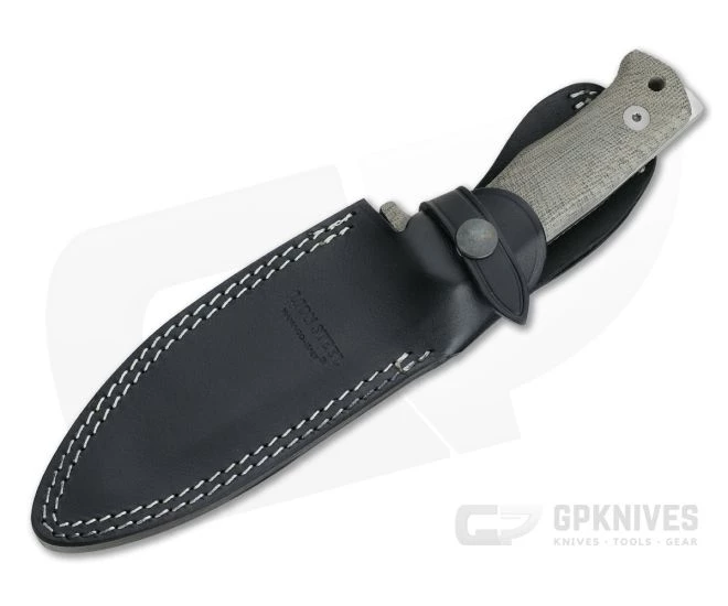 LionSteel T5 Green Monolithic Micarta Satin Niolox Fixed Blade - Image 2
