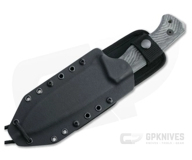 LionSteel T6 Old Black PVD K490 Black Canvas Micarta Fixed Blade Knife - Image 2