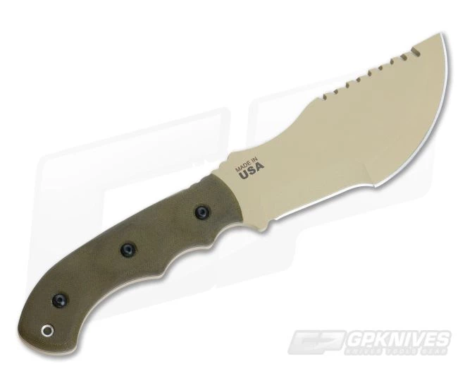 TOPS Tom Brown Tracker Coyote Tan & Green Micarta - Image 3