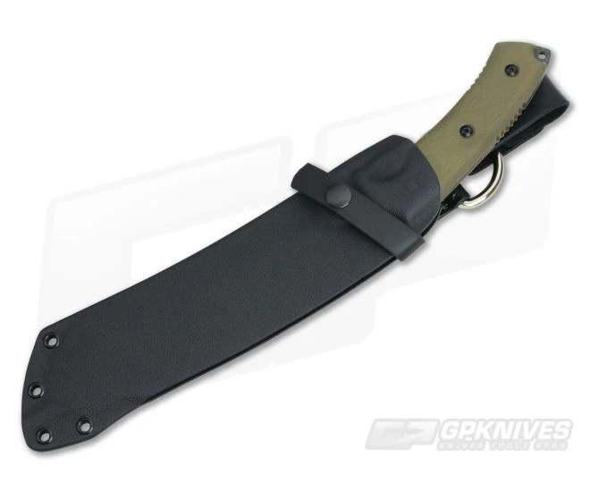 TOPS Knives Tundra Trekker Green Canvas Micarta Tactical Stone Fixed Blade - Image 2