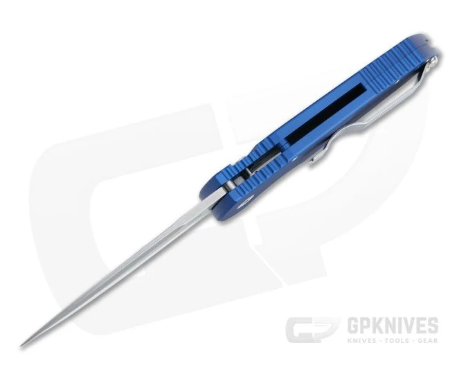 Protech Tactical Response 3 Left Hand Automatic Stonewashed 154CM Grooved Blue Folder TR-3-L-1-BLUE - Image 3