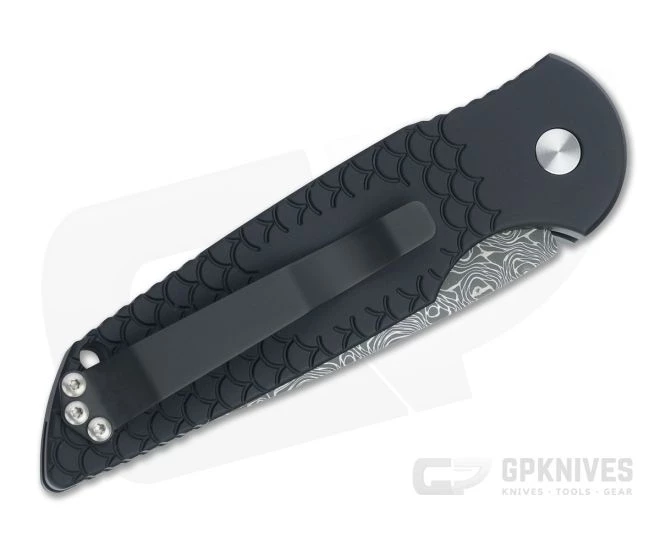 Protech Tactical Response 3 Vines & Roses Damascus Black Fish Scale Automatic TR-3-X1-01 - Image 2