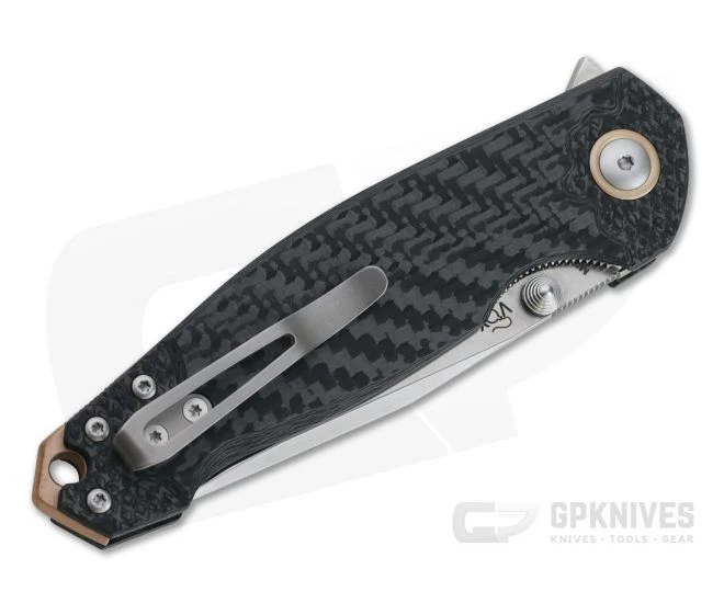 Viper Katla Vox Design 3D Carbon Fiber Satin M390 Liner Lock Flipper V5980FC3D - Image 2