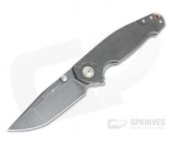 Viper Katla Vox Design 3D Dark Stonewashed Titanium M390 Liner Lock Flipper V5984TI3D