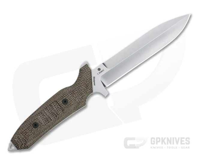 Viper Rumici Fearless Stonewashed Sleipner Brown Burlap Micarta Fixed Blade VT4018CM - Image 3