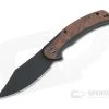 WE Knives Snick Black Stonewashed 20CV Cuibourtia Wood Inlaid Nested Frame Lock Flipper WE19022F-3