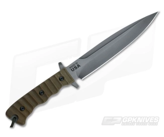 TOPS Knives Wild Pig Hunter Green Canvas Micarta - Image 3